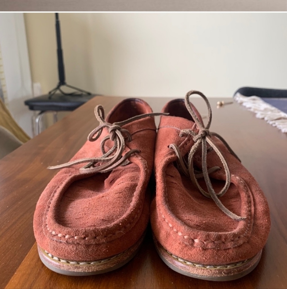 Frye Quincy Rust Coloured Moccasin Oxfords